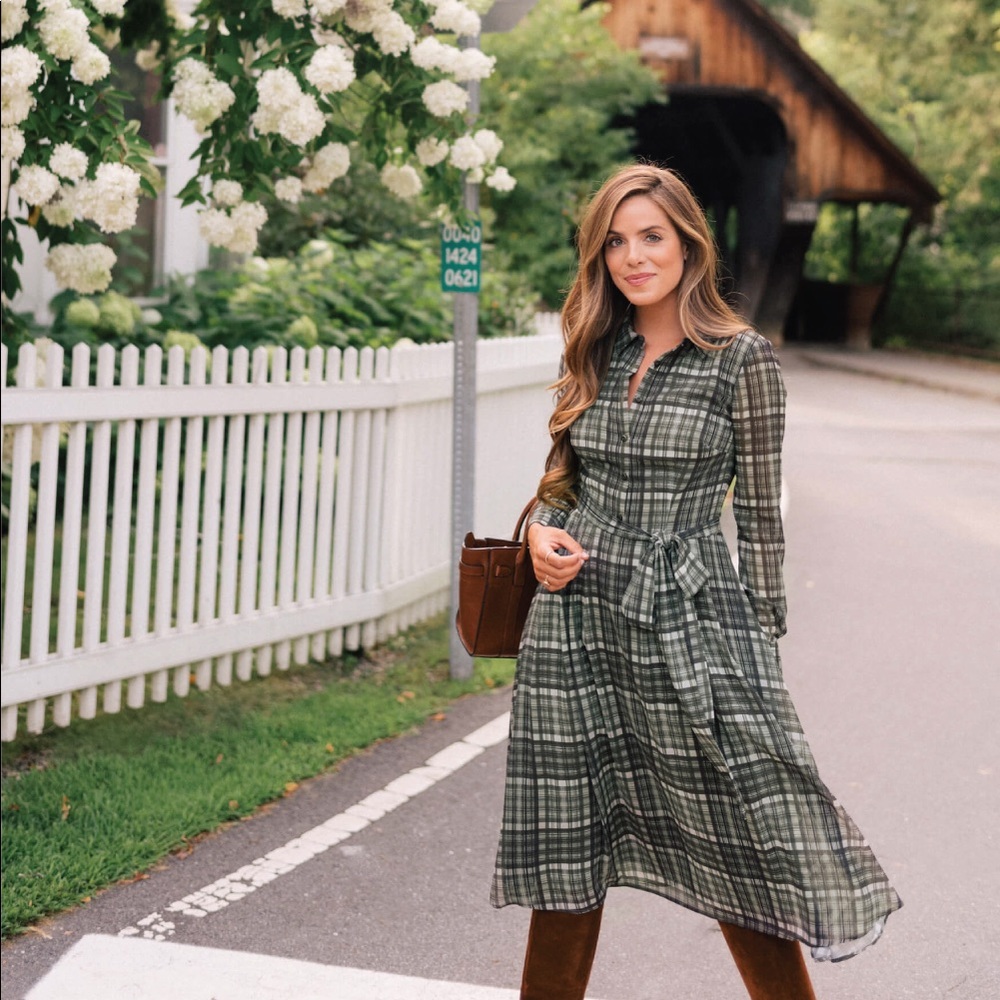 Gal Meets Glam Sage Green Jessie ShirtDress NWT 4